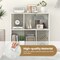 Costway Open Shelf Bookcase Mid Century Modern Cube Bookshelf with 4 Compartments Natural/White/Black